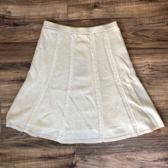 NWT - Anthropologie Viola Cream Wool Blend Skirt M - Picture 6 of 9